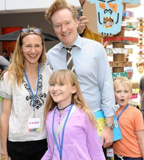 Beckett O’Brien with his parents Conan O’Brien and Liza Powel and sister Neve.